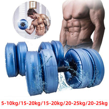 Load image into Gallery viewer, 2pcs Water Dumbbell Adjustable 20-25KG Heavey Weight Dumbbell Set Home Fitness Workout Exercise Gym Equipment for bodybuilding
