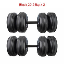 Load image into Gallery viewer, 2pcs Water Dumbbell Adjustable 20-25KG Heavey Weight Dumbbell Set Home Fitness Workout Exercise Gym Equipment for bodybuilding
